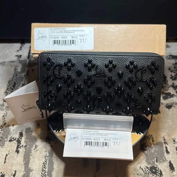 Christian Louboutin Handbags - COA Christian Louboutin Panettone Spiked Zippy Wallet (BNIB)